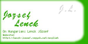 jozsef lenck business card